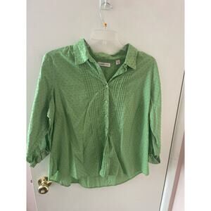 Coldwater Creek Women’s blouse, green, button up